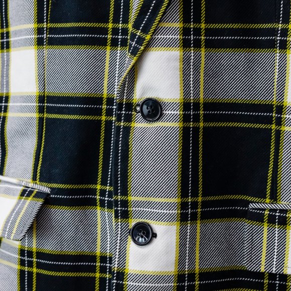 John Lawrence Sullivan Black and White Plaid Jacket - Picture 9 of 11